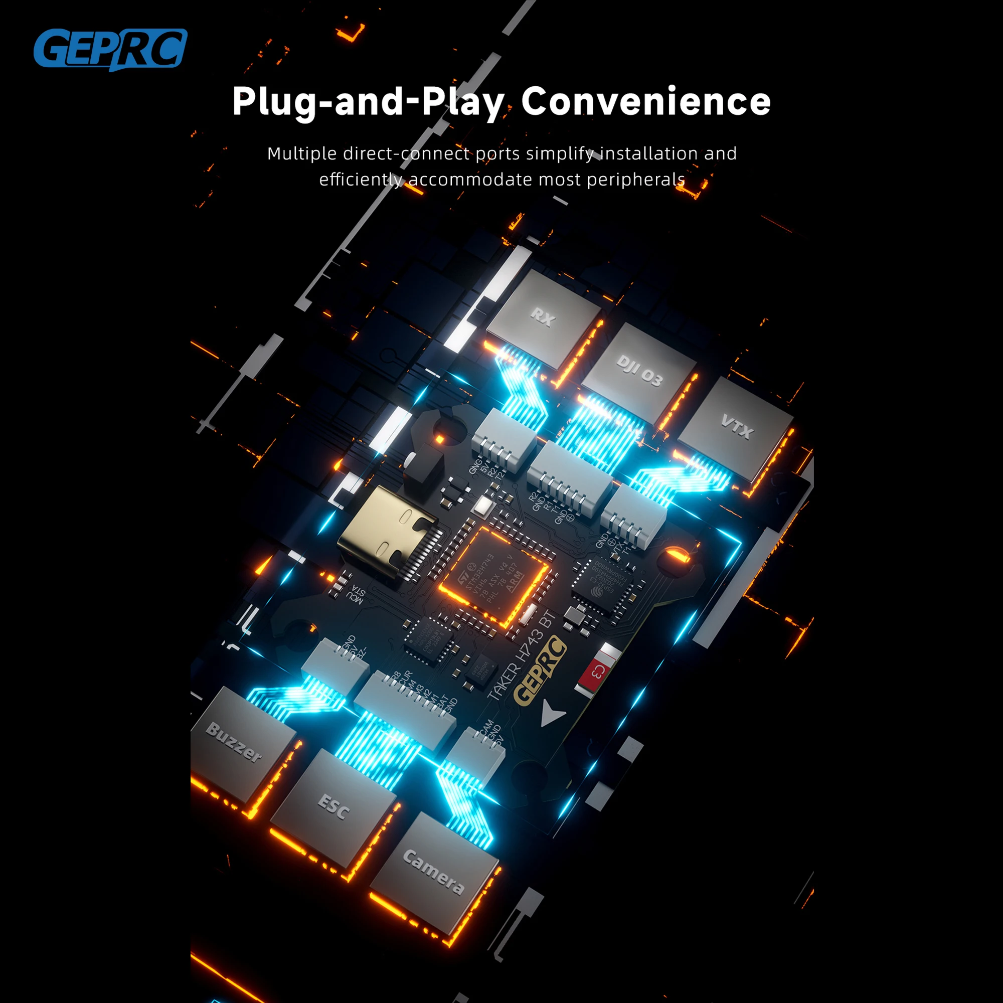 GEPRC TAKER H743 BT 32Bit 65A  - Drone Racing Flight Controller のレビューと価格